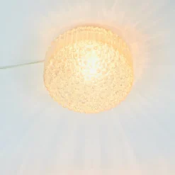 Mid-Century Modern Wandlampe aus bernsteinfarbenem Sideglas von Helena Tynell für Limburg, 1970er