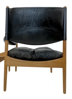 Mid-Century Modus Sessel, Tisch & Hocker aus Eiche von Kristian Solmer Vedel für Soren Willadsen, Dänemark, 1960er, 4er Set