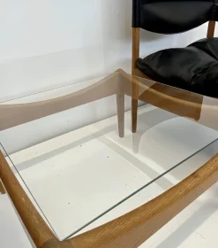 Mid-Century Modus Sessel, Tisch & Hocker aus Eiche von Kristian Solmer Vedel für Soren Willadsen, Dänemark, 1960er, 4er Set