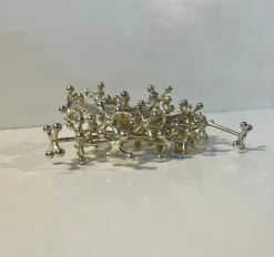 Mid-Century Molekulare Silberne Messerbänke, 1960er, 10 . Set