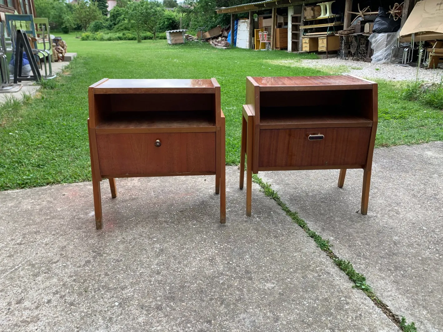 Mid-Century Nachttisch von Varia, 1950er, 2er Set