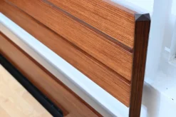 Mid-Century Palisander Bett von Poggi, 1960er