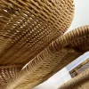 Mid-Century Rattan Zeitschriftenhalter zur Wandmontage, 1970er