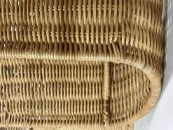 Mid-Century Rattan Zeitschriftenhalter zur Wandmontage, 1970er