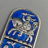 Mid-Century Sammlerlöffel aus Sterling Silber mit Emaille-Arbeit von David Anderson, Norwegen