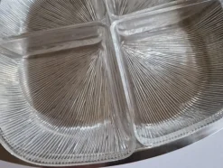 Mid-Century Servierteller aus Edelstahl & Glas von Cromargan, Deutschland, 1972