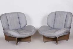 Mid-Century Sitzgarnitur aus Eiche, 1960er, 3er Set