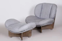 Mid-Century Sitzgarnitur aus Eiche, 1960er, 3er Set