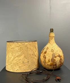 Mid-Century Tischlampe aus Korken, 1960er