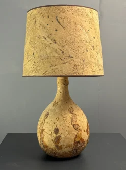 Mid-Century Tischlampe aus Korken, 1960er