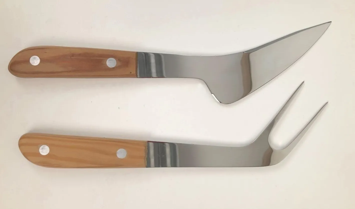 Mid-Century Tranchiermesser und Gabel von Amboss, Österreich, 1960er, 2er Set