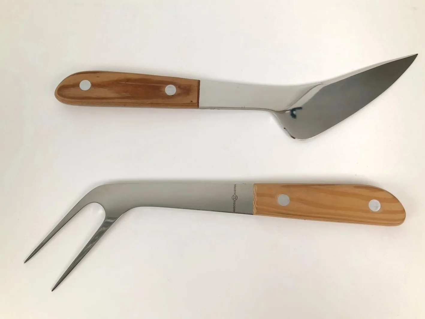 Mid-Century Tranchiermesser und Gabel von Amboss, Österreich, 1960er, 2er Set