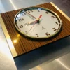 Mid-Century Wanduhr aus Messing & Resopal von JAZ, 1970er