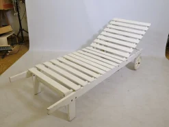 Mid-Century Wooden Riviera Garden Lounger from Triconfort, 1970s