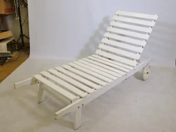 Mid-Century Wooden Riviera Garden Lounger from Triconfort, 1970s