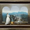 Mihailo Djokovic Tikalo, Surrealistische Komposition, 1982, Öl auf Leinwand, Gerahmt