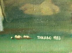 Mihailo Djokovic Tikalo, Surrealistische Komposition, 1983, Öl auf Leinwand