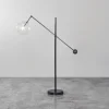 Milan 1 Arm Schwarz Gunmetal Stehlampe von Schwung