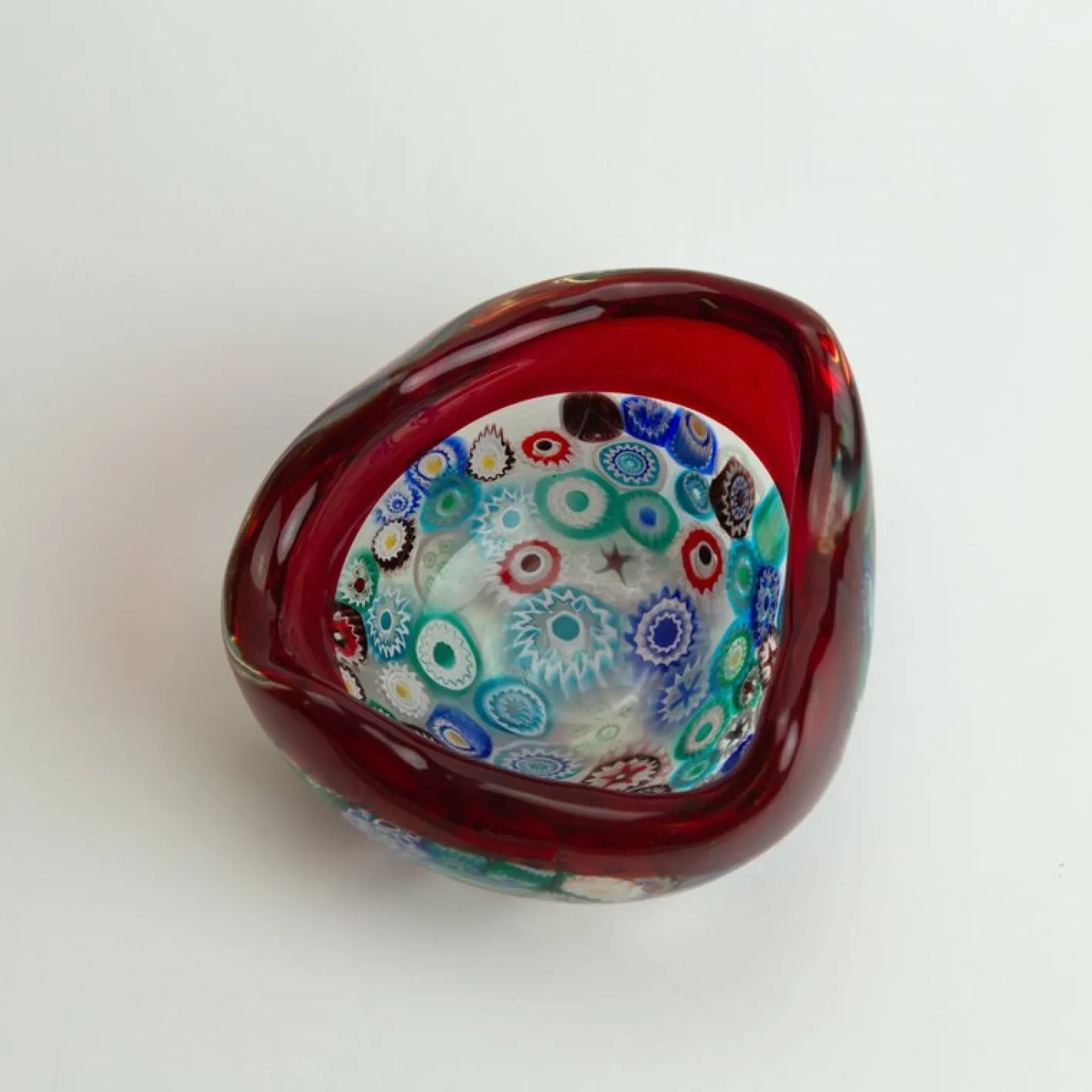 Millefiori Incalmo Schale aus Muranoglas von Archimede Seguso, Italien, 1950er