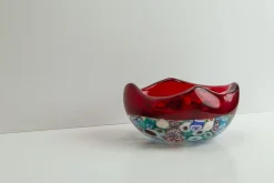 Millefiori Incalmo Schale aus Muranoglas von Archimede Seguso, Italien, 1950er