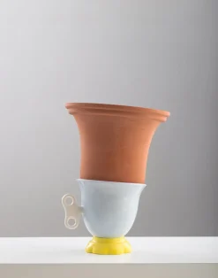 Mini #01 HYBRID Vase in Hellblau, Weiß & Gelb von Tal Batit