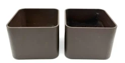 Minimalistische Deutsche Space Age Blumentöpfe, 1960er, 2er Set