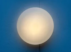 Minimalistische Mid-Century Modern Decken- oder Wandlampe von Wilhelm Wagenfeld für Lindner, 1950er