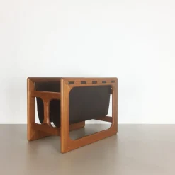 Minimalistischer dänischer Zeitschriftenständer aus Teak von Salin Mobler, 1970er
