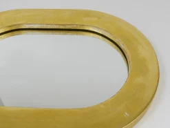 Minimalistischer Vergoldeter Mid-Century Wandspiegel von Carl Aubock, Wien, Österreich, 1960