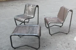 Minimalistisches Industrielles Wohnzimmer Set, 1950er, 3er Set