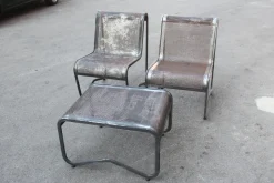 Minimalistisches Industrielles Wohnzimmer Set, 1950er, 3er Set