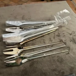 Minimalist Silverware from Lino Sabattini, 1990s, Set of 2