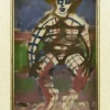 Mino Maccari, Nude Woman, 1975, Mixed Media Tempera auf Karton, gerahmt