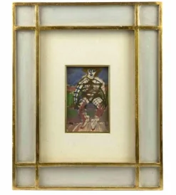 Mino Maccari, Nude Woman, 1975, Mixed Media Tempera auf Karton, gerahmt