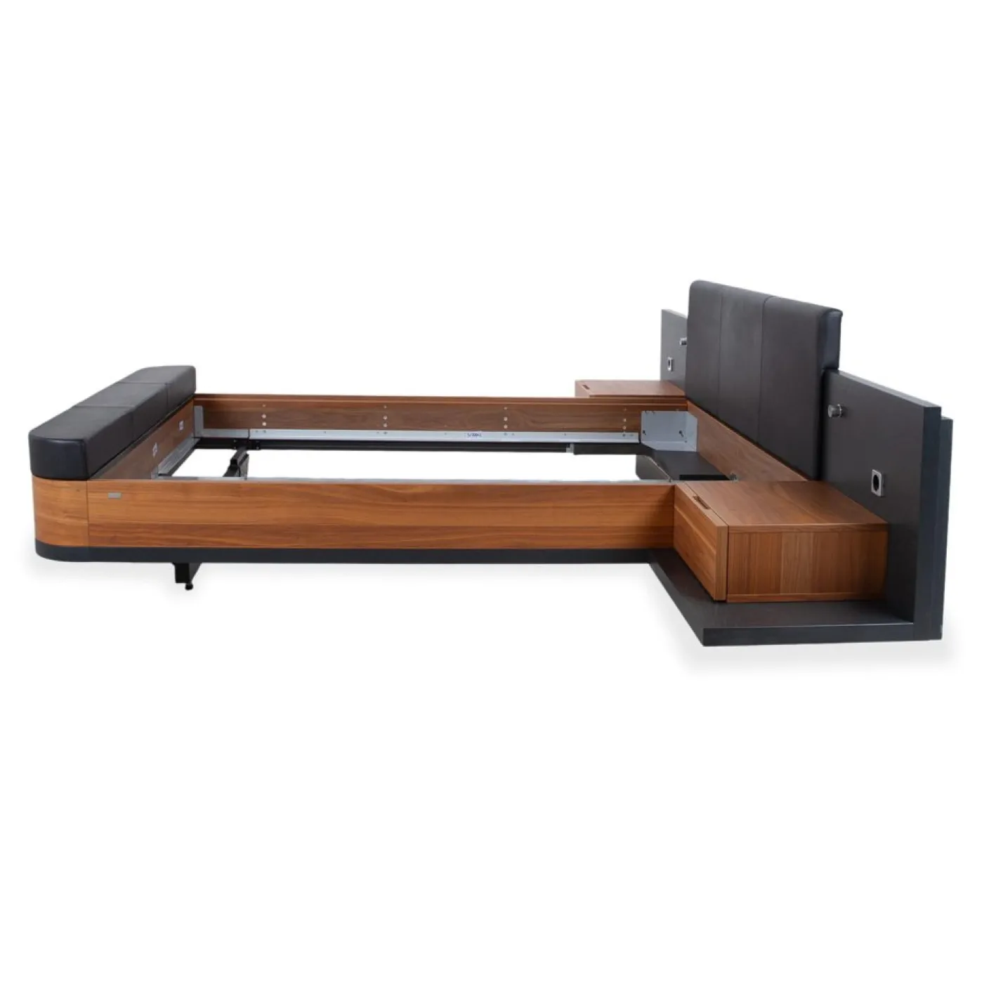 Mioletto Holzbett aus Leder von Hülsta