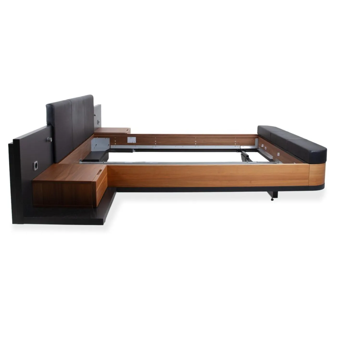 Mioletto Holzbett aus Leder von Hülsta