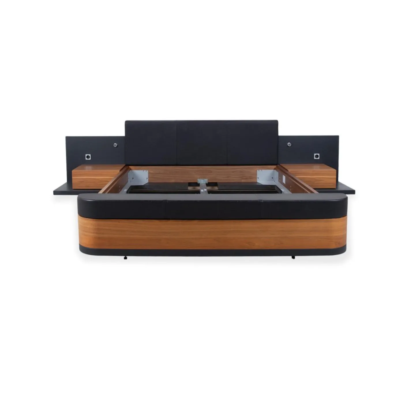 Mioletto Holzbett aus Leder von Hülsta