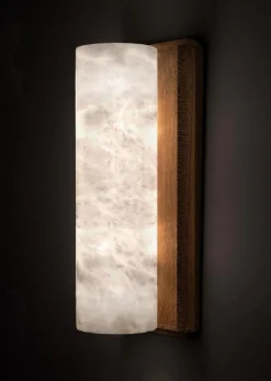 Mittelgroße Kendō 2 Wandleuchte aus Iroko Holz von Alabastro Italiano