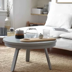 Mittelgroßer Batea Couchtisch in Grau mit Fach von Daniel García Sánchez für WOODENDOT