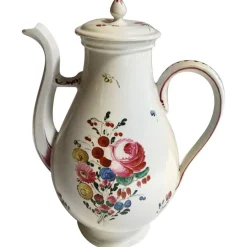 Mittleres 18. Jh. Porzellan Kaffeekanne mit Blumendekor von Richard Ginori, 1750