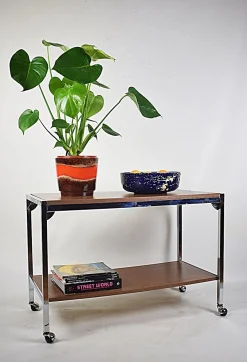 Mobiler Vintage Tisch aus Metall, 1970er