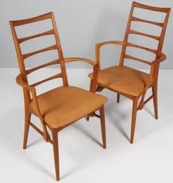 Modell Lis Armlehnstühle aus Eiche von Niels Koefoed, 1960er, 2er Set