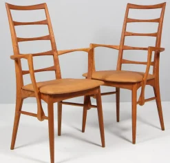 Modell Lis Armlehnstühle aus Eiche von Niels Koefoed, 1960er, 2er Set
