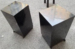 Modell 4602 Nachttisch Kommode aus schwarzem Kunststoff von Simon Fussel für Folder, 1970er