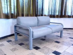 Modell Orsay Lounge Ledersofa von Gae Aulenti für Knoll International, Italien 1970er