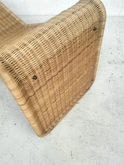 Modell P3S Rattan Chaiselongue von Tito Agnoli für Bonacina, 1960er