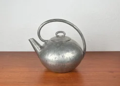 Moderne Dekorative Mid-Century Teekanne aus Zinn von Skurdal Pewter, 1960er