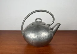 Moderne Dekorative Mid-Century Teekanne aus Zinn von Skurdal Pewter, 1960er