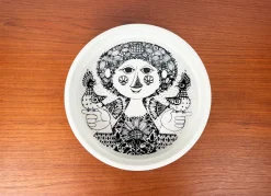 Moderne Dänische Mid-Century Flora Schale von Bjørn Wiinblad für Nymölle, Denmark, 1960er