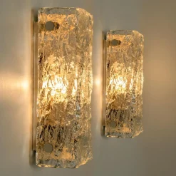 Moderne Eisglas Wandlampe von JT Kalmar, Österreich, 1960er